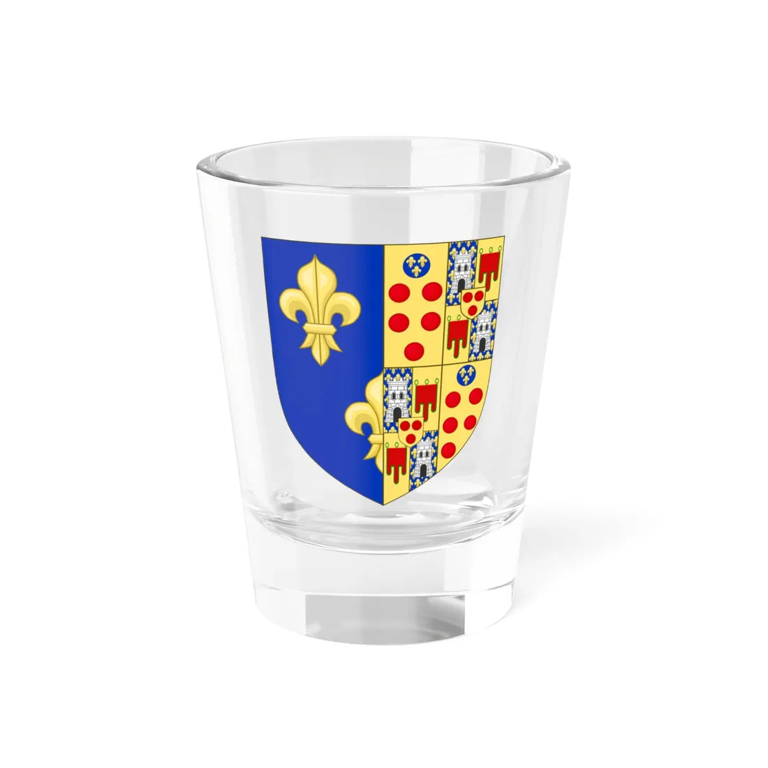Arms of Catherina de Medici (Italy) (Coat of Arms) Shot Glass 1.5oz 1.5oz - Go Mug Yourself