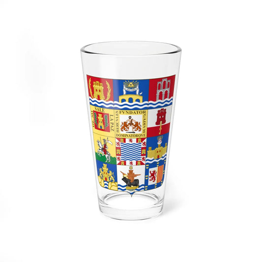 Arms of Cádiz Province (Spain) (Coat of Arms) Pint Glass 16oz 16oz - Go Mug Yourself