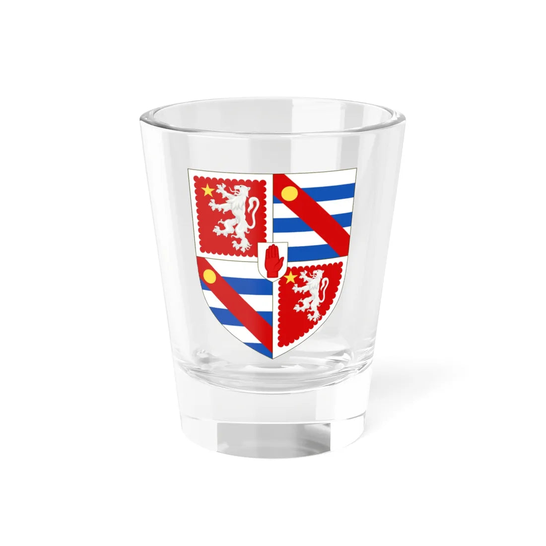 Arms of Charles Grey 2nd Earl Grey (United Kingdom) (Coat of Arms) Shot Glass 1.5oz 1.5oz - Go Mug Yourself