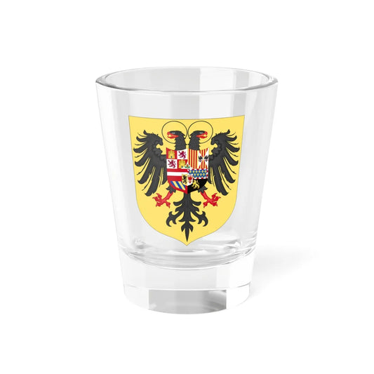 Arms of Charles I of Spain Charles V as Holy Roman Emperor-Or shield variant 1530-1556 (Spain) (Coat of Arms) Shot Glass 1.5oz 1.5oz - Go Mug Yourself