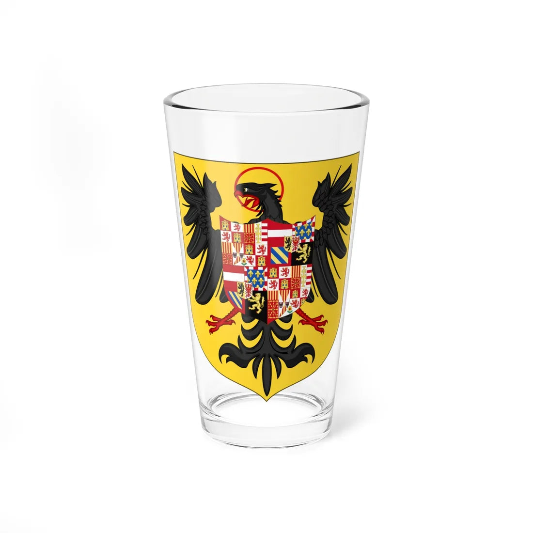 Arms of Charles V as King of the Romans (Austria) (Coat of Arms) Pint Glass 16oz 16oz - Go Mug Yourself