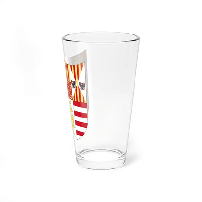 Arms of Charles V Holy Roman Emperor Charles I as King of Spain In Italy (Italy) (Coat of Arms) Pint Glass 16oz - Go Mug Yourself