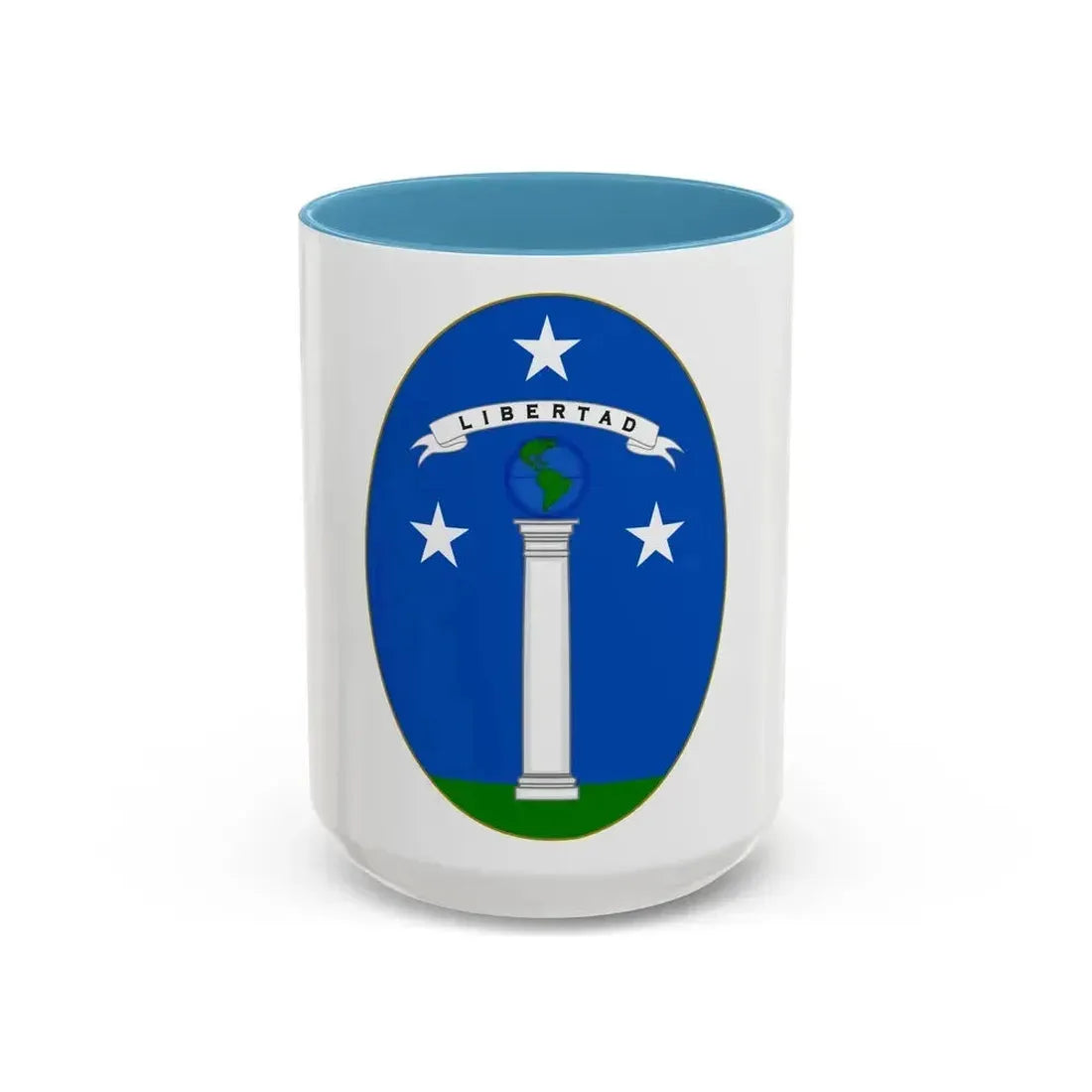 Arms of Chile (1819-1834) - Accent Coffee Mug 15oz Light Blue - Go Mug Yourself