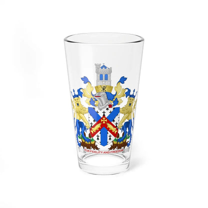 Arms of Christchurch Town Council (England) (Coat of Arms) Pint Glass 16oz 16oz - Go Mug Yourself
