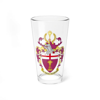 Arms of City University of London (United Kingdom) (Coat of Arms) Pint Glass 16oz 16oz - Go Mug Yourself