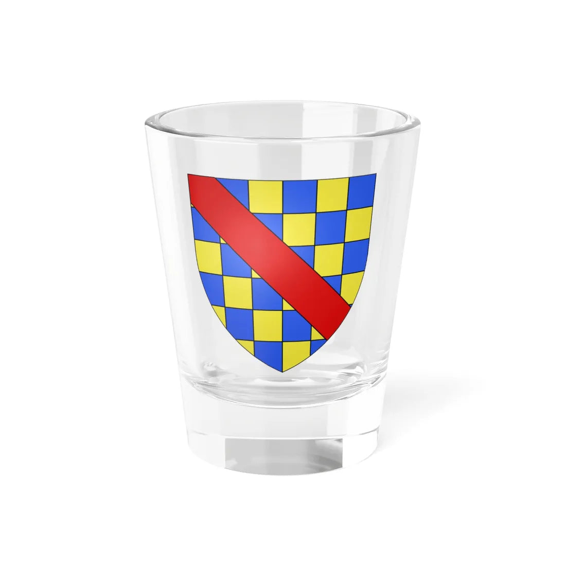 Arms of Clifford a bend gules (England) (Coat of Arms) Shot Glass 1.5oz 1.5oz - Go Mug Yourself
