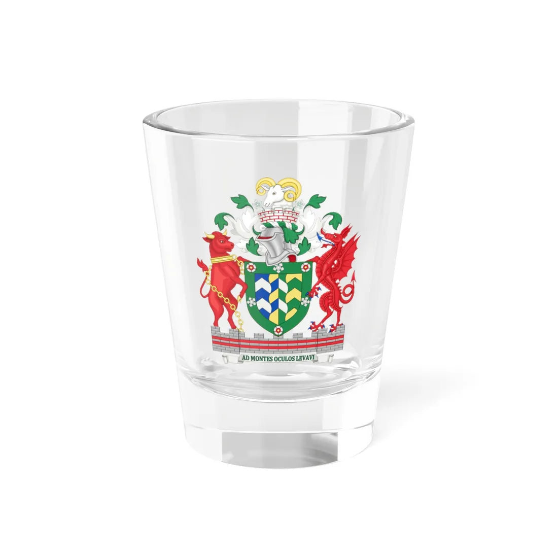Arms of Cumbria County Council (England) (Coat of Arms) Shot Glass 1.5oz 1.5oz - Go Mug Yourself