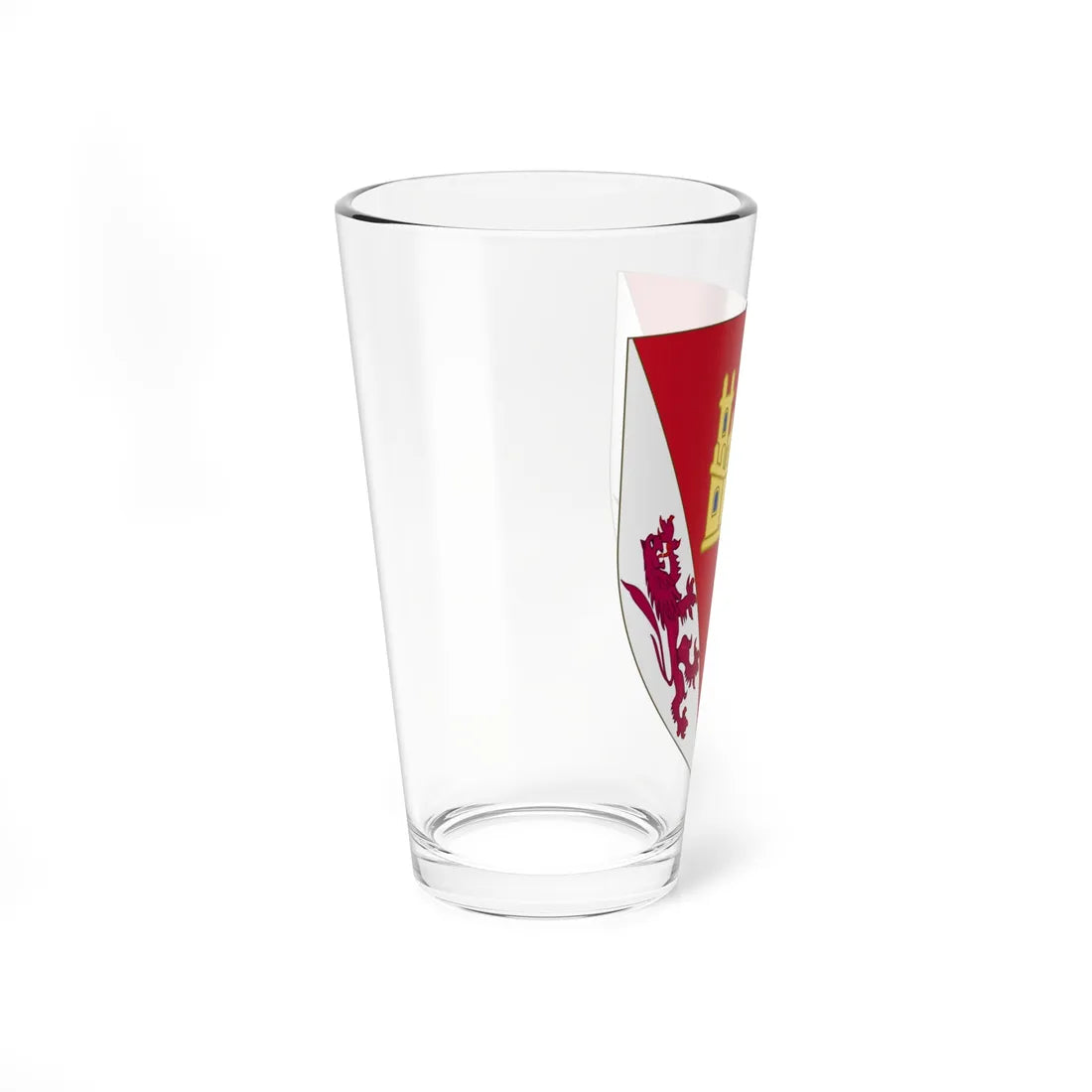 Arms of Diego of Castile son of King Peter (Spain) (Coat of Arms) Pint Glass 16oz - Go Mug Yourself