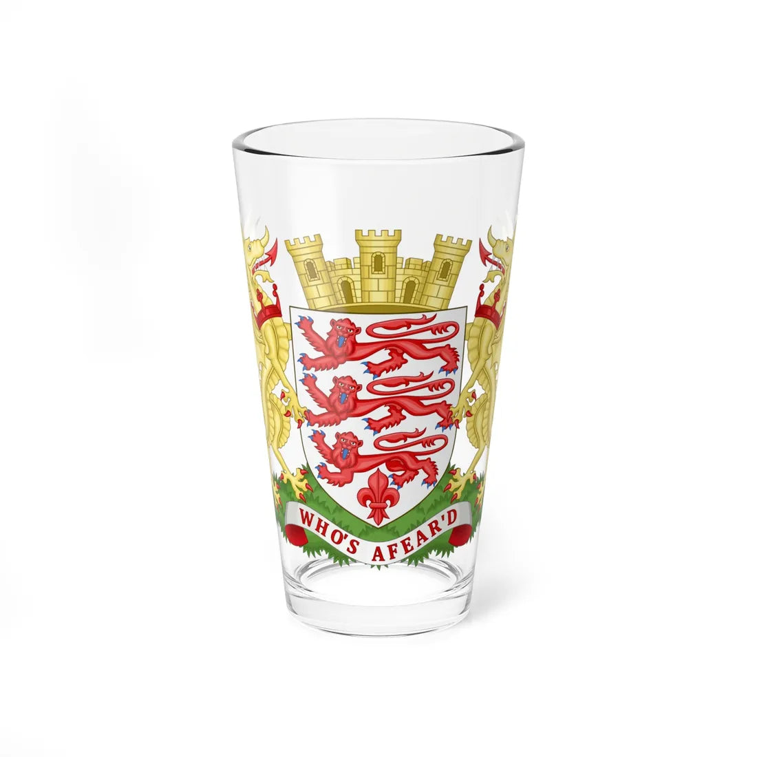 Arms of Dorset County Council (England) (Coat of Arms) Pint Glass 16oz 16oz - Go Mug Yourself
