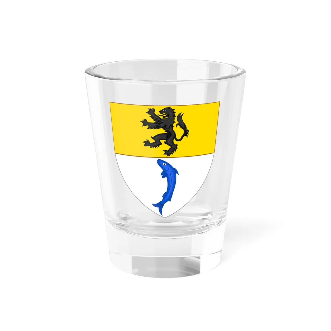 Arms of Dunkerque 16th century (France) (Coat of Arms) Shot Glass 1.5oz 1.5oz - Go Mug Yourself