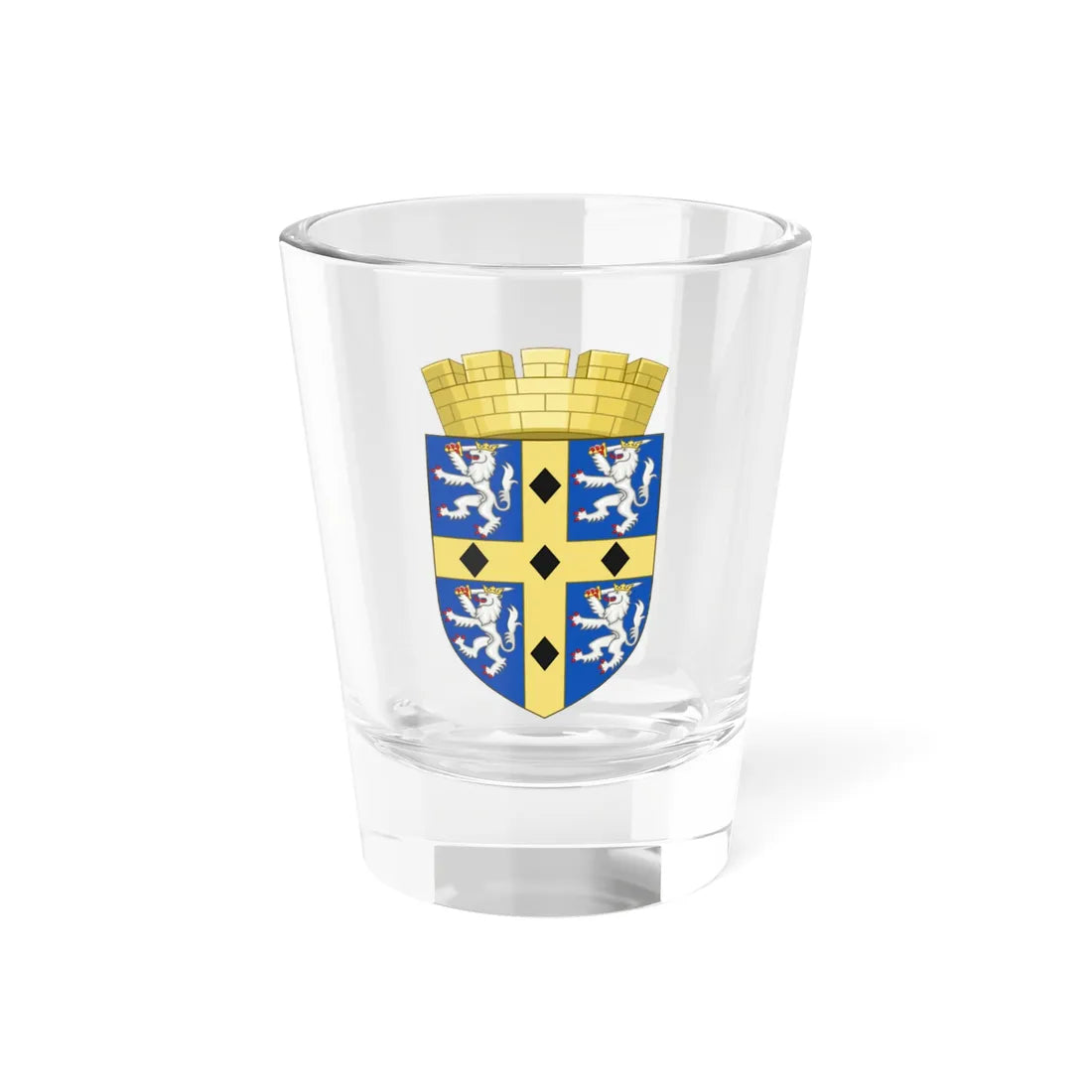 Arms of Durham County Council 1961-1974 (England) (Coat of Arms) Shot Glass 1.5oz 1.5oz - Go Mug Yourself
