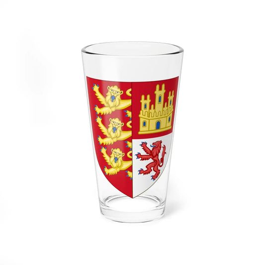 Arms of Eleanor of Castile Queen of England Attributed (England) (Coat of Arms) Pint Glass 16oz 16oz - Go Mug Yourself