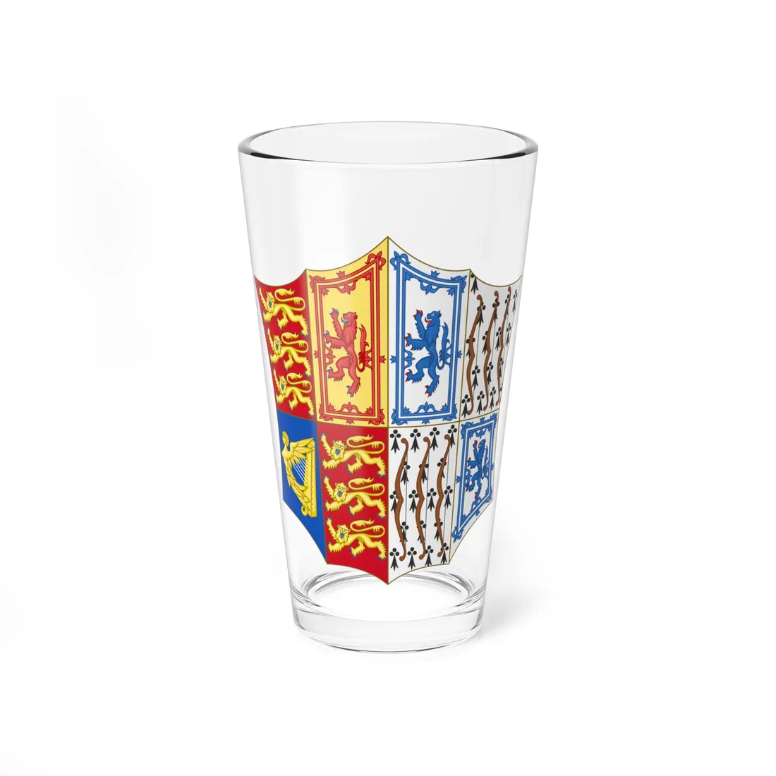Arms of Elizabeth Bowes-Lyon (United Kingdom) (Coat of Arms) Pint Glass 16oz 16oz - Go Mug Yourself