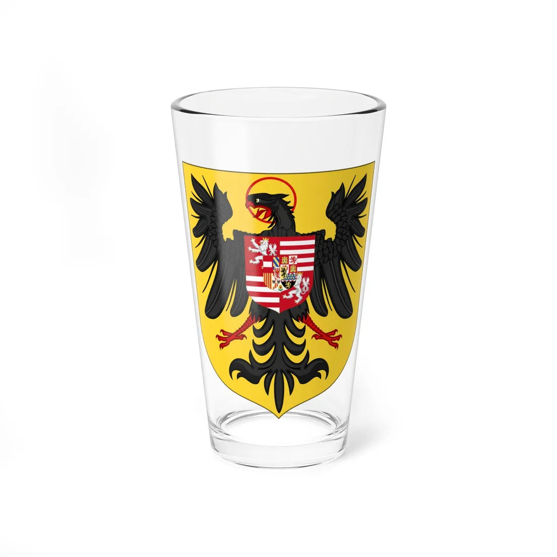 Arms of Ferdinand I and Maximilian II as Kings of the Romans (Austria) (Coat of Arms) Pint Glass 16oz 16oz - Go Mug Yourself