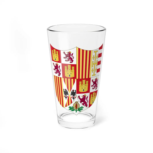 Arms of Ferdinand II of Aragon 1504-1513 (Spain) (Coat of Arms) Pint Glass 16oz 16oz - Go Mug Yourself