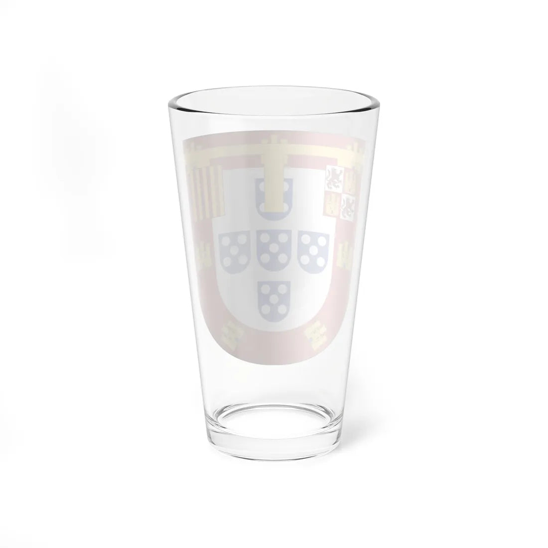 Arms of Ferdinand of Portugal Duke of Guarda (Portugal) (Coat of Arms) Pint Glass 16oz - Go Mug Yourself