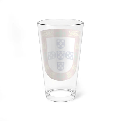 Arms of Ferdinand the Holy Prince of Portugal (Portugal) (Coat of Arms) Pint Glass 16oz - Go Mug Yourself
