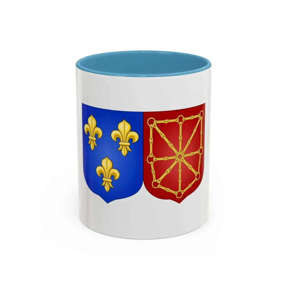Arms of France and Navarre (1589-1790) - Accent Coffee Mug 11oz Light Blue - Go Mug Yourself