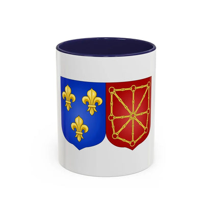 Arms of France and Navarre (1589-1790) - Accent Coffee Mug-11oz-Navy-Go Mug Yourself