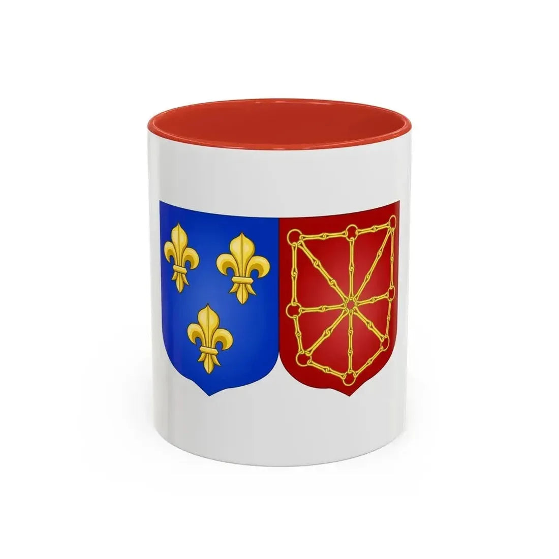 Arms of France and Navarre (1589-1790) - Accent Coffee Mug 11oz Red - Go Mug Yourself