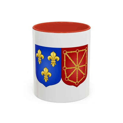 Arms of France and Navarre (1589-1790) - Accent Coffee Mug 11oz Red - Go Mug Yourself