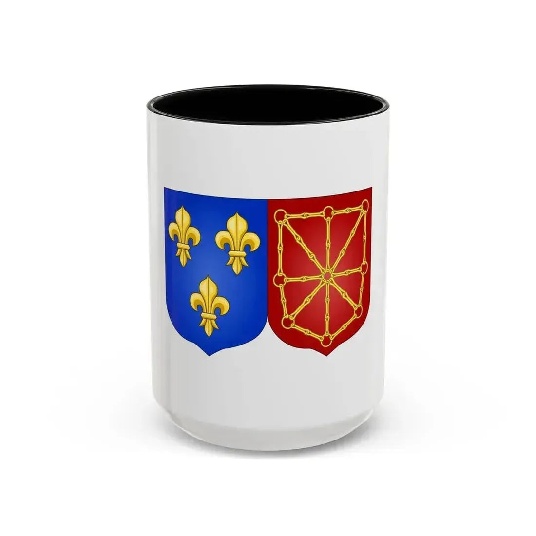 Arms of France and Navarre (1589-1790) - Accent Coffee Mug 15oz Black - Go Mug Yourself