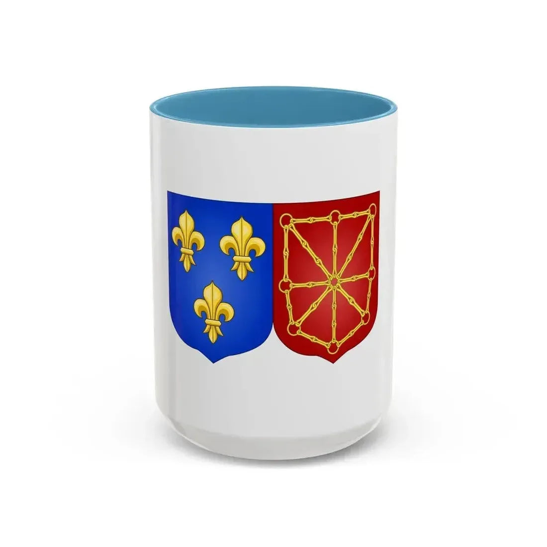 Arms of France and Navarre (1589-1790) - Accent Coffee Mug 15oz Light Blue - Go Mug Yourself