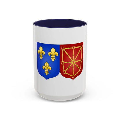 Arms of France and Navarre (1589-1790) - Accent Coffee Mug-15oz-Navy-Go Mug Yourself