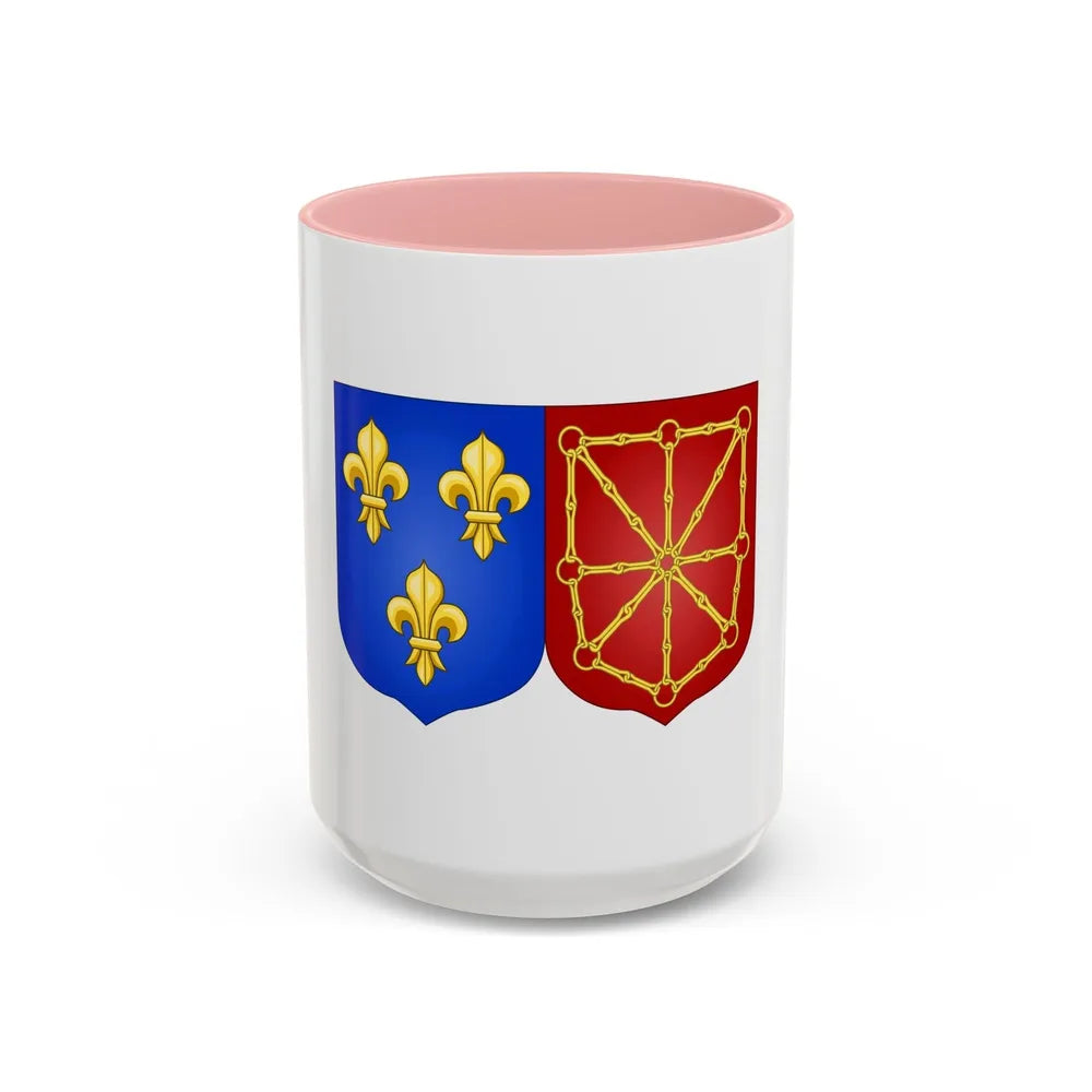 Arms of France and Navarre (1589-1790) - Accent Coffee Mug-15oz-Pink-Go Mug Yourself