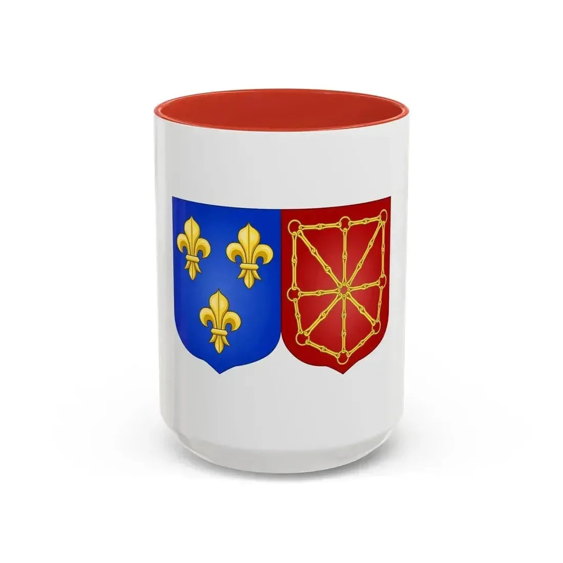 Arms of France and Navarre (1589-1790) - Accent Coffee Mug 15oz Red - Go Mug Yourself