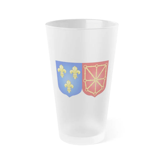 Arms of France and Navarre (1589-1790) - Frosted Pint Glass 16oz-Go Mug Yourself