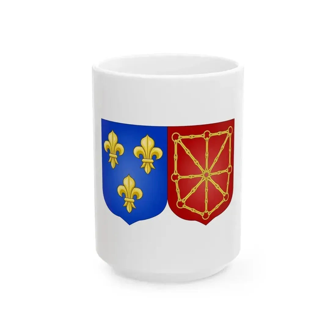 Arms of France and Navarre (1589-1790) - White Coffee Mug 15oz - Go Mug Yourself