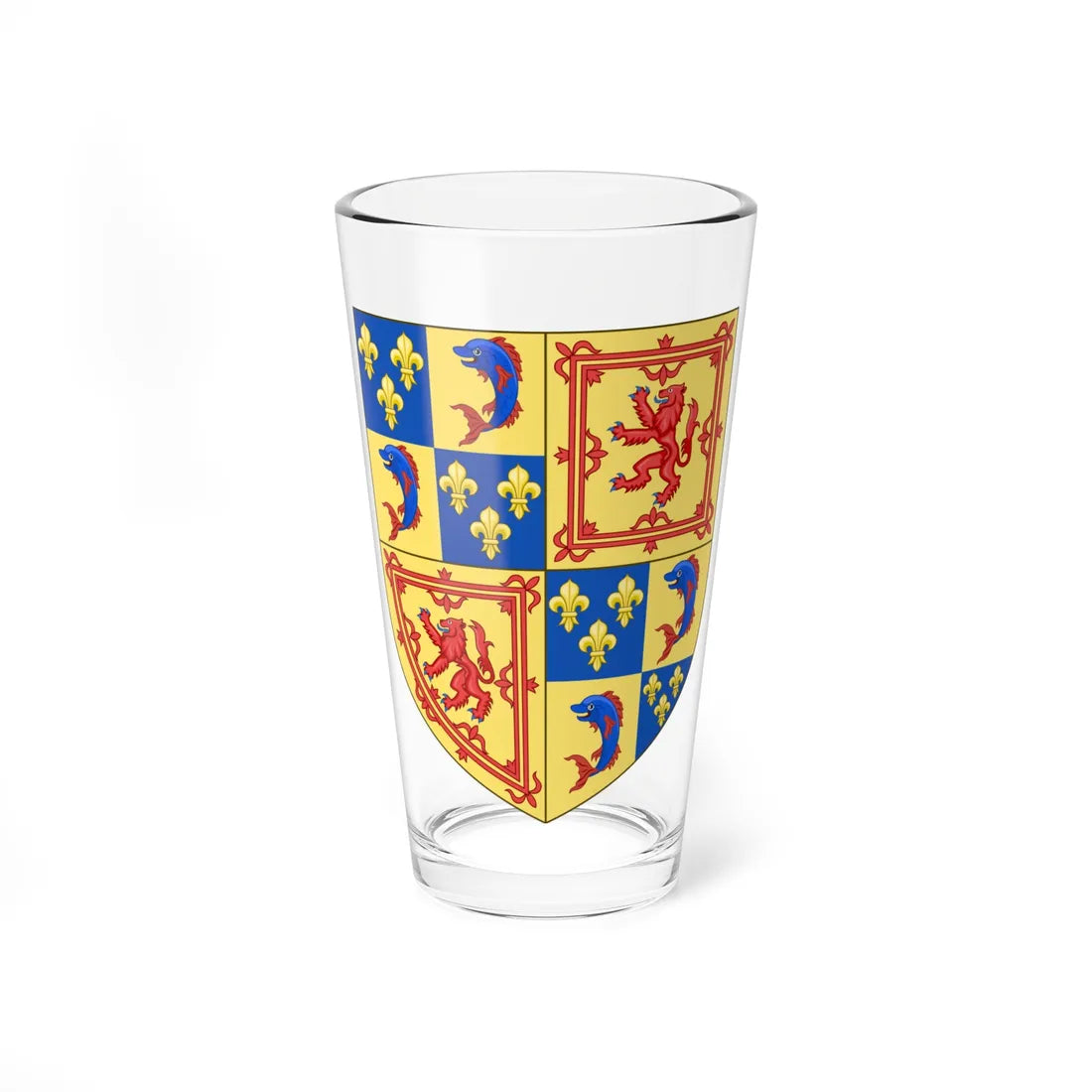 Arms of Francis Dauphin of France and King consort of Scots (Scotland) (Coat of Arms) Pint Glass 16oz 16oz - Go Mug Yourself