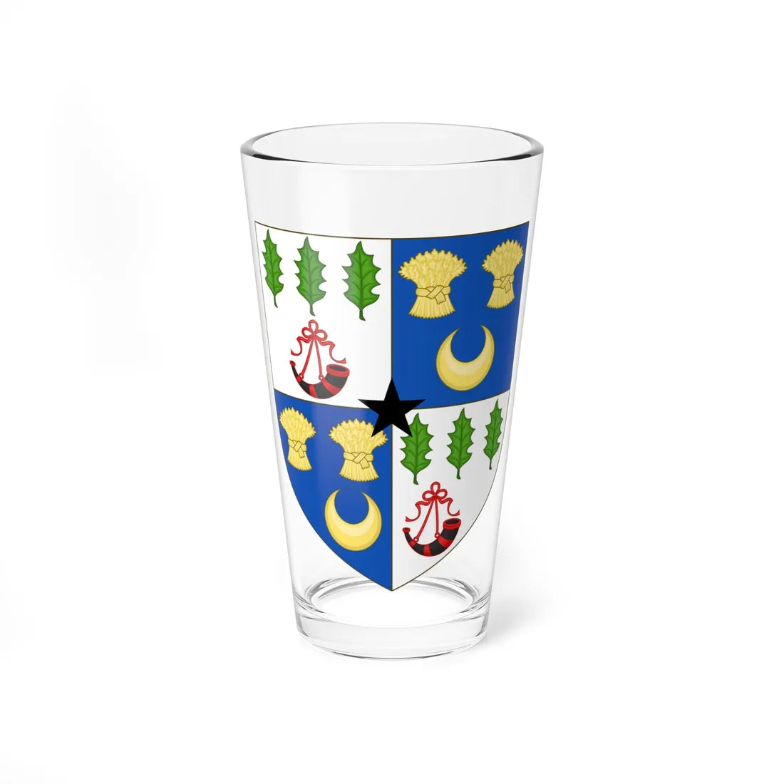 Arms of George Burnett (Scotland) (Coat of Arms) Pint Glass 16oz 16oz - Go Mug Yourself