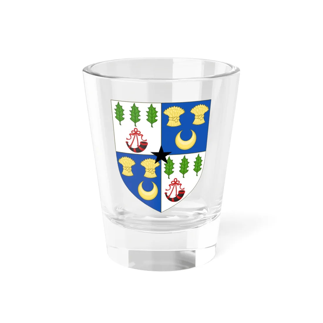 Arms of George Burnett (Scotland) (Coat of Arms) Shot Glass 1.5oz 1.5oz - Go Mug Yourself