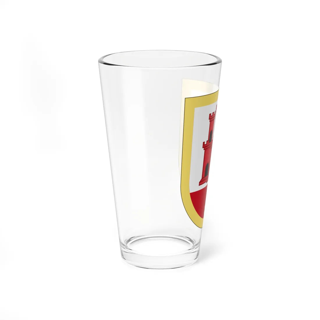 Arms of Gibraltar (United Kingdom) (Coat of Arms) Pint Glass 16oz - Go Mug Yourself