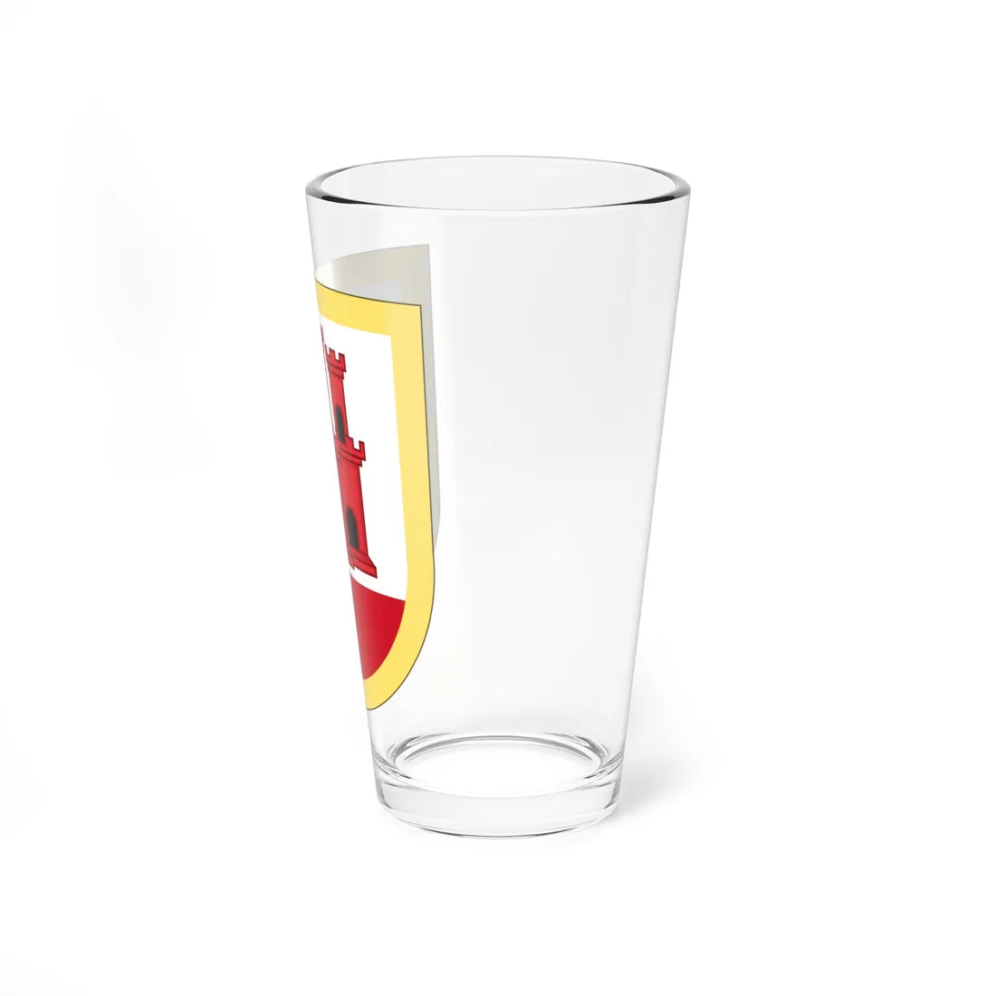Arms of Gibraltar (United Kingdom) (Coat of Arms) Pint Glass 16oz - Go Mug Yourself