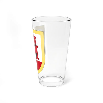 Arms of Gibraltar (United Kingdom) (Coat of Arms) Pint Glass 16oz - Go Mug Yourself