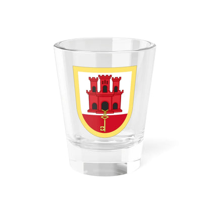 Arms of Gibraltar (United Kingdom) (Coat of Arms) Shot Glass 1.5oz 1.5oz - Go Mug Yourself