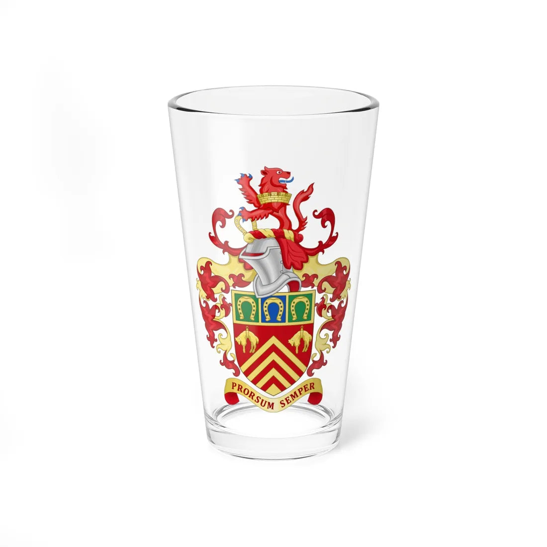 Arms of Gloucestershire County Council (England) (Coat of Arms) Pint Glass 16oz 16oz - Go Mug Yourself