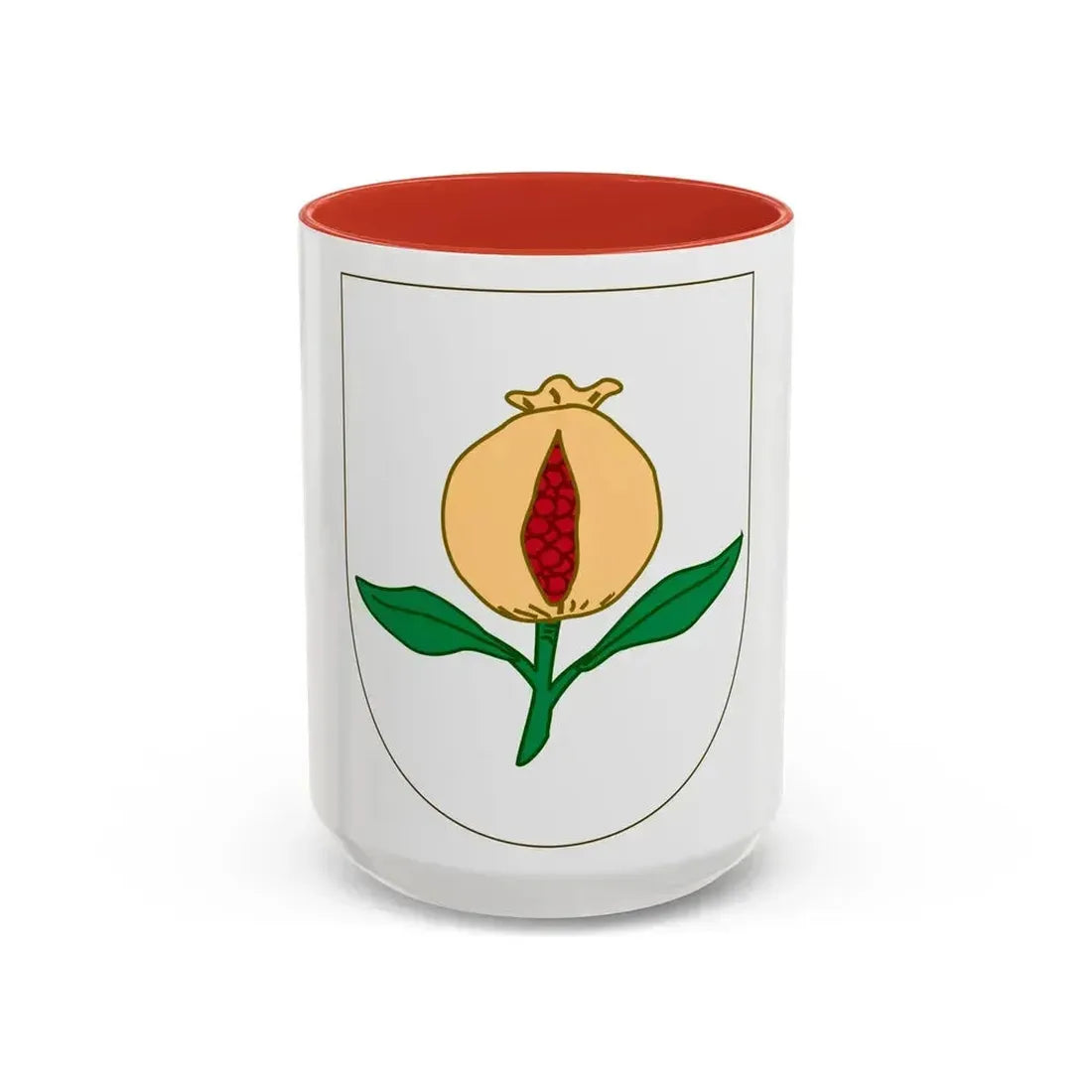 Arms of Granada - Accent Coffee Mug 15oz Red - Go Mug Yourself