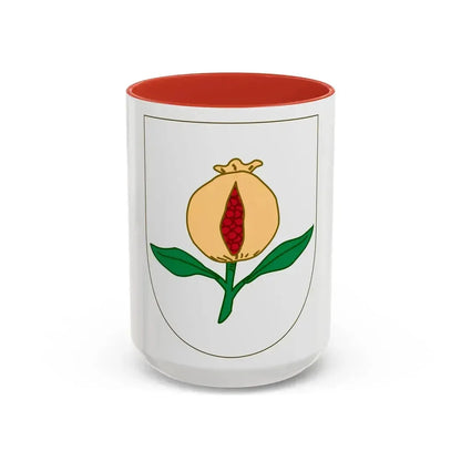 Arms of Granada - Accent Coffee Mug 15oz Red - Go Mug Yourself