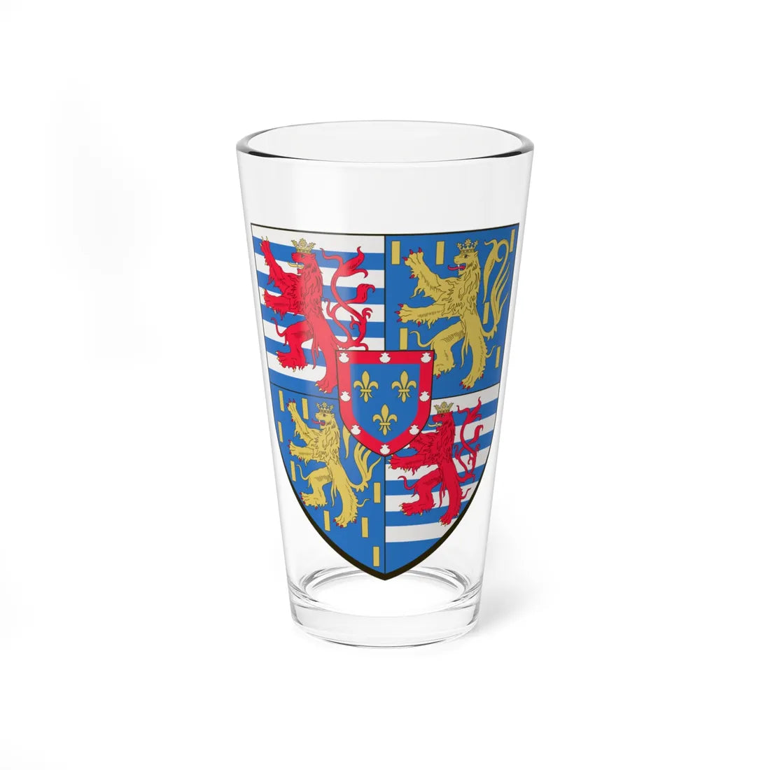 Arms of Grand Duke of Luxembourg House of Bourbon-Parma (Luxembourg) (Coat of Arms) Pint Glass 16oz 16oz - Go Mug Yourself
