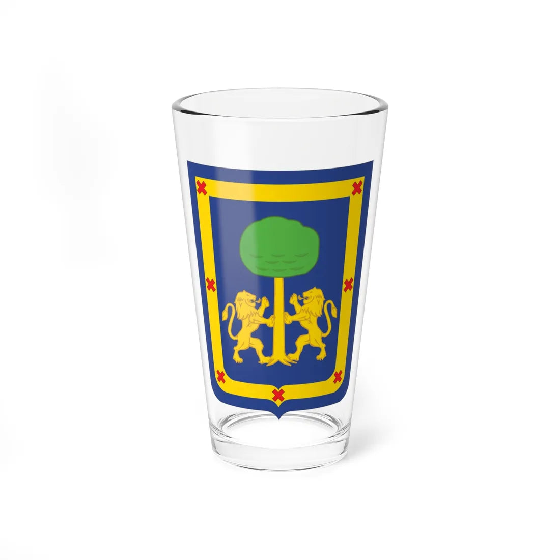 Arms of Guadalajara (Costa Rica) (Coat of Arms) Pint Glass 16oz 16oz - Go Mug Yourself