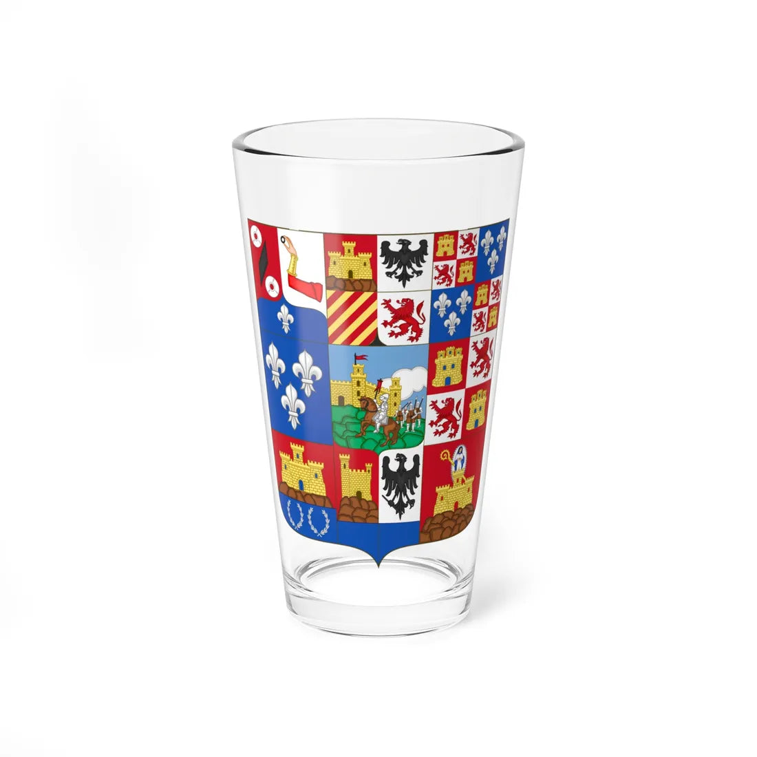Arms of Guadalajara Province 1931- 1939 (Spain) (Coat of Arms) Pint Glass 16oz 16oz - Go Mug Yourself