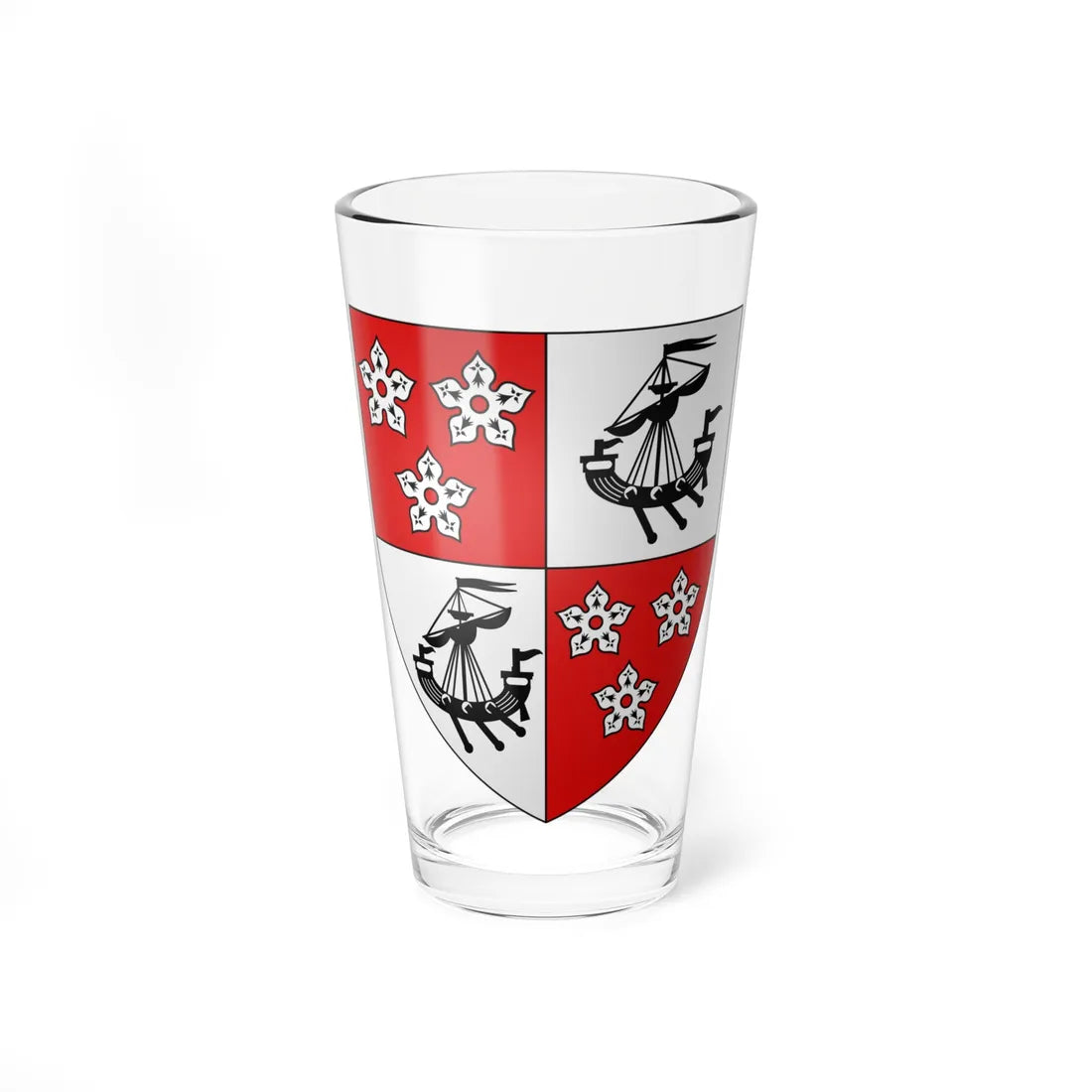 Arms of Hamilton-Arran (Scotland) (Coat of Arms) Pint Glass 16oz 16oz - Go Mug Yourself