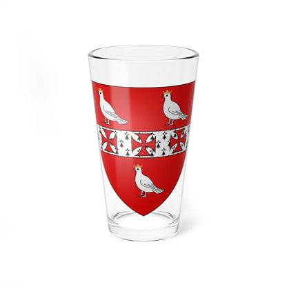 Arms of Hamilton of Hameldon (Scotland) (Coat of Arms) Pint Glass 16oz 16oz - Go Mug Yourself