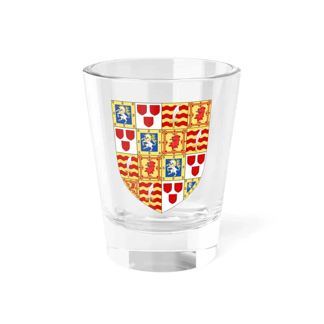 Arms of Hay-Drummond Earl of Kinnoull (Scotland) (Coat of Arms) Shot Glass 1.5oz 1.5oz - Go Mug Yourself