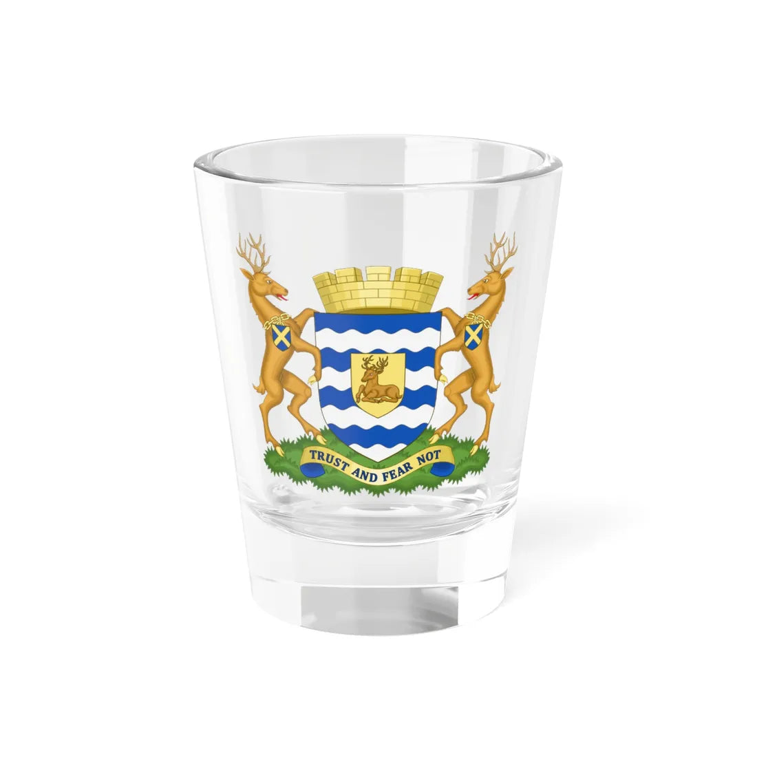 Arms of Hertfordshire County Council (England) (Coat of Arms) Shot Glass 1.5oz 1.5oz - Go Mug Yourself