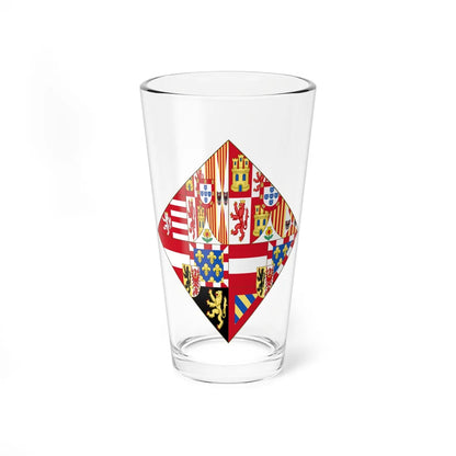Arms of Infanta Isabella Clara Eugenia of Spain (Netherlands) (Coat of Arms) Pint Glass 16oz 16oz - Go Mug Yourself